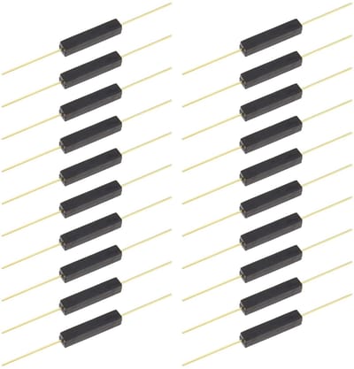 Dailygoody - Reed-schakelaar - Magneetschakelaar - Normaal open - Zwart - Inductieschakelaar - Geschikt voor loopbanden en breakers - 20 stuks