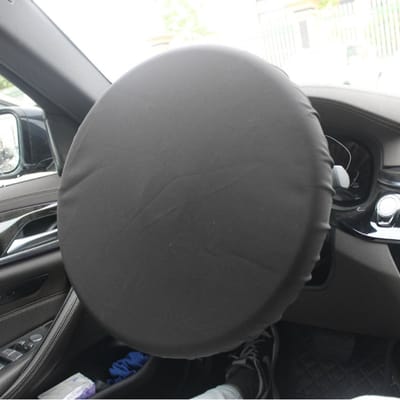 Zonnekap voor het stuur, beschermhoes tegen een heet stuur, universele zonnekap voor 18-inch sturen, geschikt voor de sturen van de meeste personenauto’s, vrachtwagens en SUV’s (zwart)