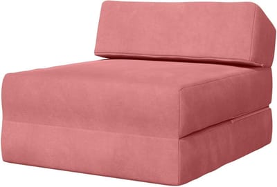 Vouwbare Bankbed - Slaapbank Bank - Ruimte Besparen - Dubbele Functie - 60 x 70 x 41 cm - Roze