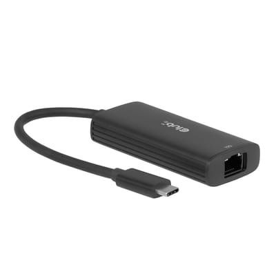 Club 3D naar RJ45 10Gbps Ethernet USB4 Thunderbolt 4 Thunderbolt 5 Windows 11 macOS Sequoia Nederlands merk USB-C Adapter, 10GBASE-T compatibel, / / zwart