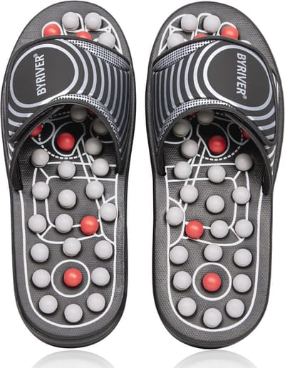 Voetmassage Slippers voor Pijnverlichting en Reflexologie - Acupressuur Sandalen tegen Plantaire Fasciitis, Artritis, en Rugpijn