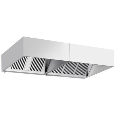 GGM Gastro Kastenhaube - 2600mm - mit Filter & Lampe Zilver