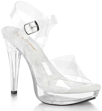 Fabulicious - COCKTAIL507 Sandaal met enkelband - US 12 - 42 Shoes - Transparant