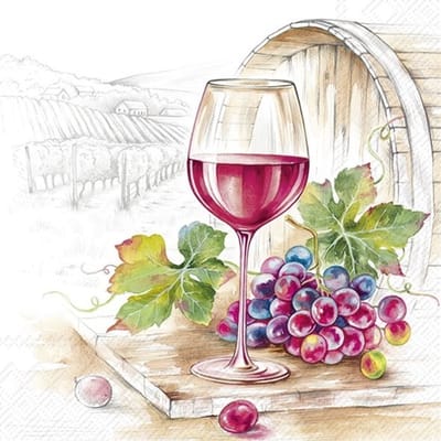 IHR - Lunch servetten - Vin Rouge