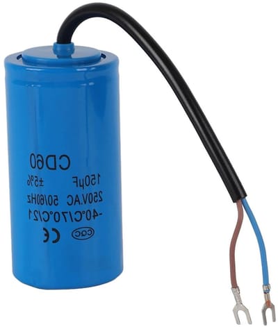 250V Mini Run Capacitor 150uF voor Motoren, Aircompressoren en Startmotoren - CD60 Type, 50/60Hz, Ronde Capacitor