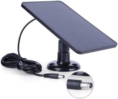 Zonnepaneel Camera - Solar Charger - Buiten Bewaken - Verstelbare Houder - 4W - Zwart