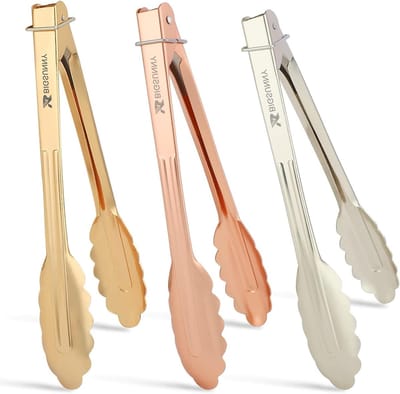 9 Inch Keuken Tangen Set van 3 - Buffet Tangen, Serveer Tangen voor Koken en Grillen, Aluminium Tangen in Meerdere Kleuren