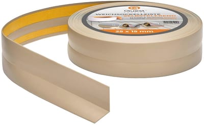 Zachte Plints Zelfklevend - Buigbare Afwerkstrip voor Keuken en Badkamer - Waterdicht en Flexibel - Decoratief - 25 mm x 15 mm (Beige, 5m)