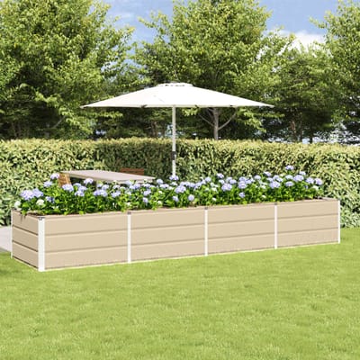 vidaXL - Plantenbak - Ivoor - 320 - x - 80 - x - 45 - cm - Staal
