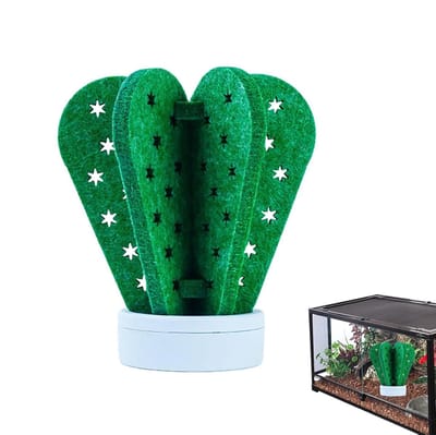 Terrarium Luchtbevochtiger - Cactus Systeem - Reptielen Klimaat - Natuurlijke Verdamping - 14 cm Hoog - Cactus Groen