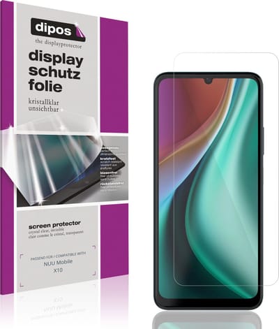 dipos – 4x Beschermfolie geschikt voor NUU Mobile X10 | Krasbestendige & heldere Screenprotector Ultra-Thin