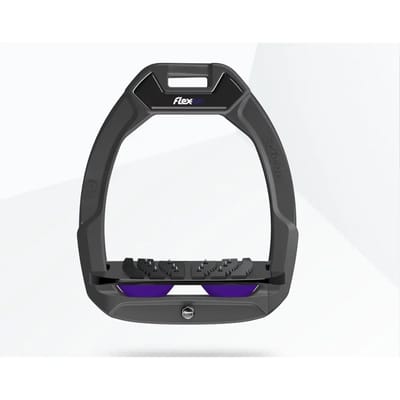 Veiligheidspaardrijriemen Ingelden Ultra Grip Antraciet/Zwart/Paarse Flex-On Safe-On