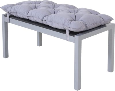 Aluminium Tuinbank met Polywood Oppervlak en Kussen - 100 x 50 x 45 cm