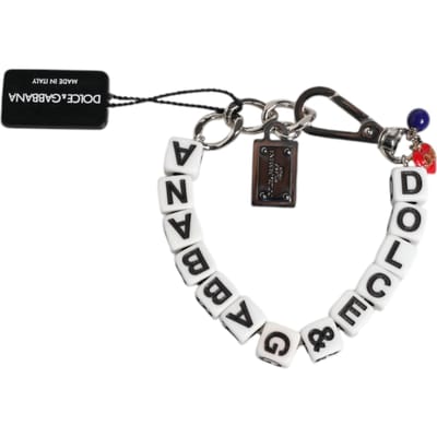 Zilveren Messing Ketting Dobbelsteen Logo Versierde Bedelarmband
