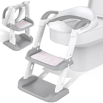 Toiletbril voor Kinderen met Trap - Verstelbare Wc-bril voor Zelfstandig Toiletgebruik