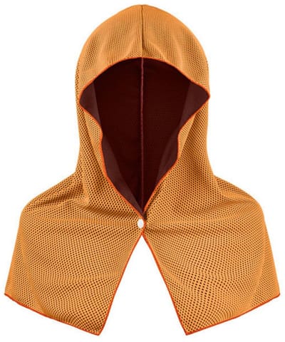 Koelhanddoek met capuchon – 58 x 30 cm – Koelende nekband – U-vormige koelhanddoek met capuchon en zonbescherming – Koelhanddoek voor wandelen, vissen en buitensporten – Sneldrogende hoofdband – Sporthanddoek – Unisex – Geschikt voor hardlopen