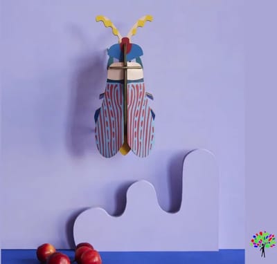 Studio Roof - Wanddecoratie - striped wing beetle