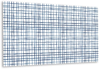 Tulup PVC Wandpaneel - Getekende Lijnen Vinyl Wandpaneel - 100 cm x 50 cm - Blauw Zelfklevend Wandpaneel - 1 stuk - Wandbekleding Vinyl - Geometrisch Wandpaneel - PVC Muurpaneel - Plaktegels Keuken en Badkamer