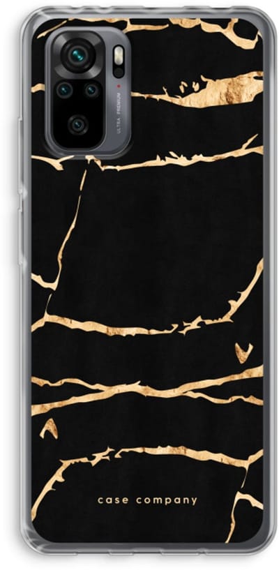 Case Company® - Hoesje geschikt voor Xiaomi Redmi Note 10 Pro hoesje - Gouden marmer - Soft Cover Telefoonhoesje - Bescherming aan alle Kanten en Schermrand
