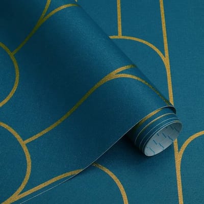 Dailygoody - Zelfklevend behang - Geometrisch design - Goud en