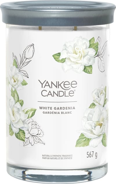 Yankee Candle - White Gardenia Large Tumbler Geurkaars - 100 branduren - twee lonten