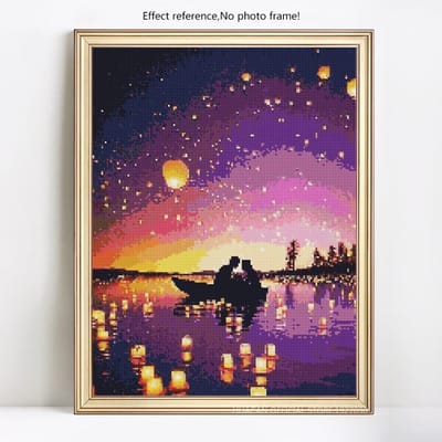 5D DIY Diamond Painting Scenic Couple Volledige ronde borduurwerk verkoop Strass foto 20X30 pink