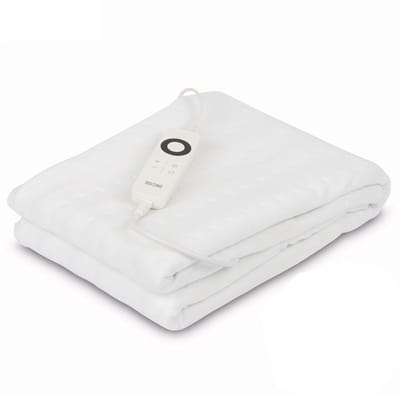 DistinQ Elektrische Onderdeken 100 Watt - 150x80 cm - Automatische Uitschakeling - Oververhittingsbescherming - 5 Standen - Enkel onderdeken Wit