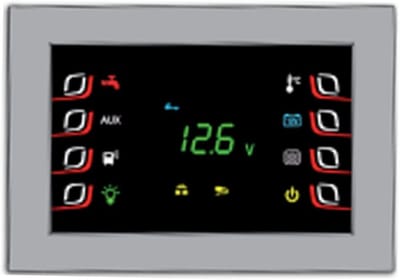 Universeel Bedieningspaneel voor Camper, Caravan en Boot met Accu-, Water- en Temperatuurmeting