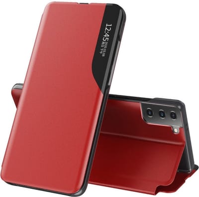 Geschikt voor Samsung Galaxy S23 Plus Book Case Hoesje met Side Display - Rood