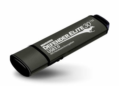 Kanguru - Defender Elite30 – 256 GB - Hardware Encrypted USB-Stick – USB 3.0 – FIPS 140-2 Level 3 – Fysieke Schrijfbeveilingsschakelaar - Zwart