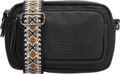 Beagles Malaga Crossbody Schoudertas met Trendy Schouderband - Handig Formaat - Ritsvakken - Zwart
