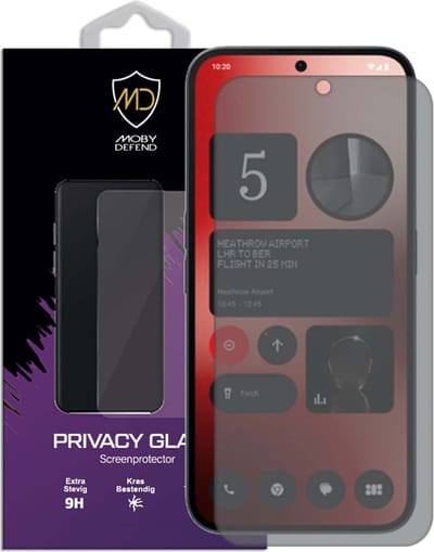 MobyDefend Screenprotector - Geschikt voor Nothing Phone (2a) / Nothing Phone (2a) Plus - Matte Privacy Glass Screensaver
