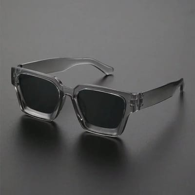 Lunettes de Soleil Carrées de Luxe Vintage Noir Millionnaire Pour Homme Designer Célèbre Lunettes de Soleil Homme Femme Lunettes de Soleil W129124WW- gray