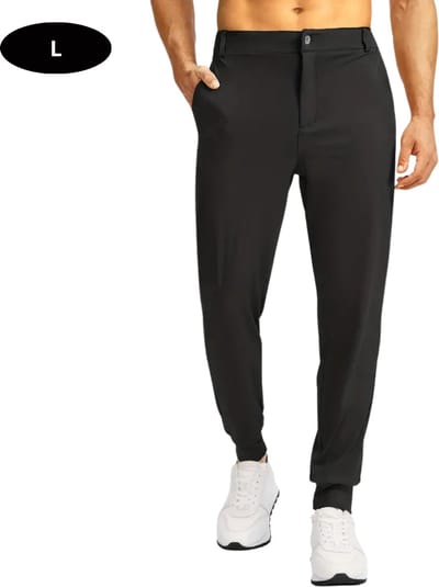 Livano Golfbroek Heren - Golfkleding - Golfen - Golf Accessoires - Nette Pantalon - Zwart L - Maat 50