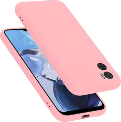 Cadorabo Hoesje geschikt voor Motorola MOTO E22 / E22i in LIQUID ROZE - Beschermhoes gemaakt van flexibel TPU silicone Case Cover