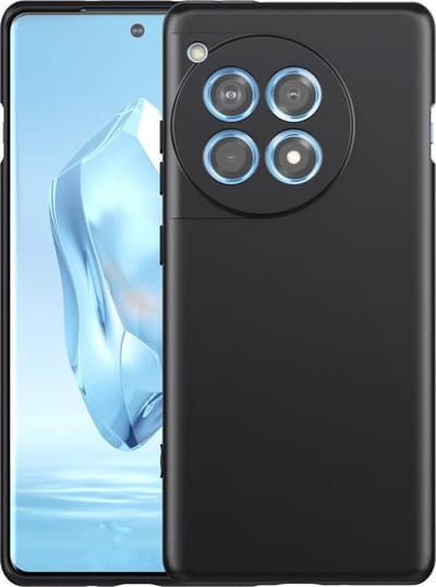Casemania Hoesje Geschikt voor OnePlus 12R - Zwart - Siliconen Back Cover