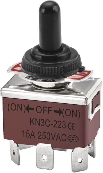 Allecto - Metal Toggle Switch - Momentary - Betrouwbaar en duurzaam - 3-Position - Geschikt voor huishoudelijke en industriële apparaten - 15A...