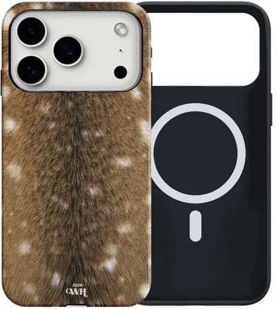xoxo Wildhearts telefoonhoesje geschikt voor iPhone 17 Pro Max MagSafe - Bambi Bliss - Magnetische hard case met dubbele beschermlaag - Beschermhoes shockproof case - Hoesje met dierenprint - Hert - Bruin