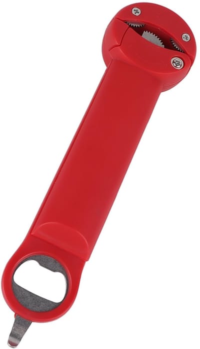 Dailygoods- Flesopener Roestvrij Staal - Intrekbare Dopschroevendraaier - Antislip Zaagtand - Verstelbaar Handvat - Multifunctioneel 3 in 1 - Wetenschappelijk Hefboomprincipe - Opener