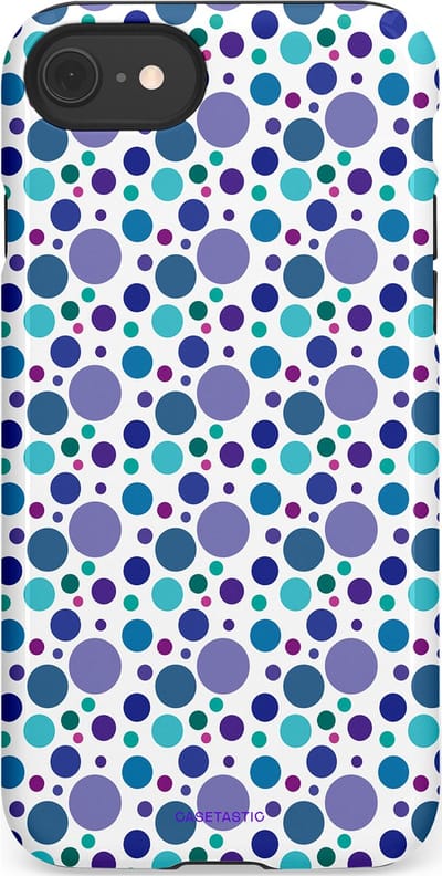Casetastic Hoesje Geschikt voor Apple iPhone 7/8/SE - Stijlvolle Beschermende Duo-layer Case - Bubble blauw