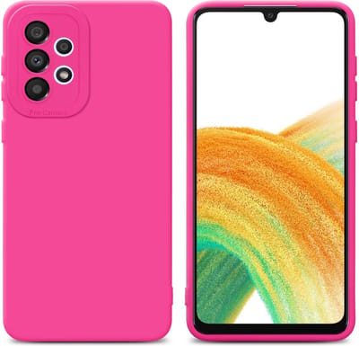 Cadorabo Hoesje geschikt voor Samsung Galaxy A32 4G in FLUID HOTPINK - Beschermhoes gemaakt van flexibel TPU silicone Cover Fluid Case