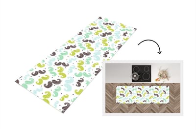 Keukenloper - Loper keuken - Patronen - Snor - Kleuren - 150x50 cm - Keukenloper vinyl