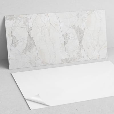 Coloray Wandpanelen Zelfklevend - Natuurlijk marmerpatroon PVC Wandpaneel - 100 cm x 50 cm - Wit Wandbekleding Zelfklevend - 1 stuk - Texturen Wandpanelen Zelfklevend - Wandpaneel Keuken - Wandpanelen Badkamer