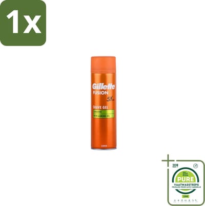 1 x Gillette Fusion 5 Scheergel - Ultra Sensitive - 200 ml - Scheergel - Gevoelige Huid - Scheren - Comfort - Irritatie