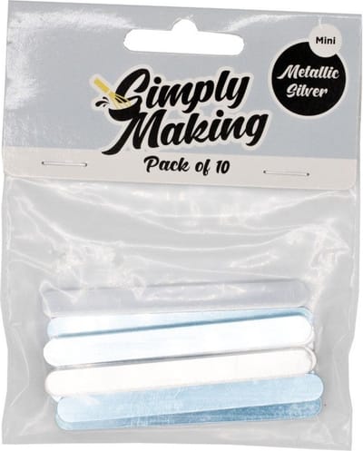 Simply Making Cakesicle Sticks Glanzend Zilver 76mm pk/10