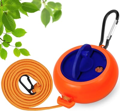 Verstelbare 10 meter lange reiskledinglijn voor camping en buitengebruik, draagbare waslijn met handkruk en ophangmogelijkheden