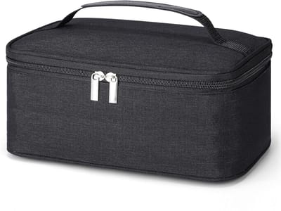 SnelShoppen - Kleine Koeltas 6L - Draagbare Lunchtas - Isolatietas voor School, Kantoor, Picknick, Reizen - Zwart Oxford-stof met Aluminiumfolie