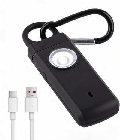 Persoonlijk Alarm - Noodalarm Sleutelhanger - Zelfverdediging Vrouwen - 130 dB Geluid - 24 Gram - Zwart