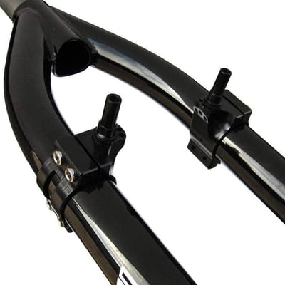 Rem adapter kort - Remsteun adapter - Fietsrem montage - CNC Alloy 4 bolt - 1 inch hoogte - Zwart
