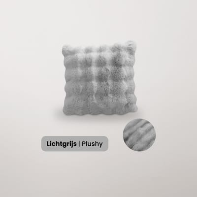 BankhoesDiscounter Plushy Kussenhoes – 45*45cm – Lichtgrijs – Kussensloop – Kussenovertrek – Kussenhoes 45x45